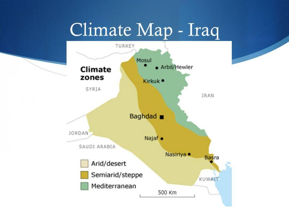 이라크의 지도는 기후