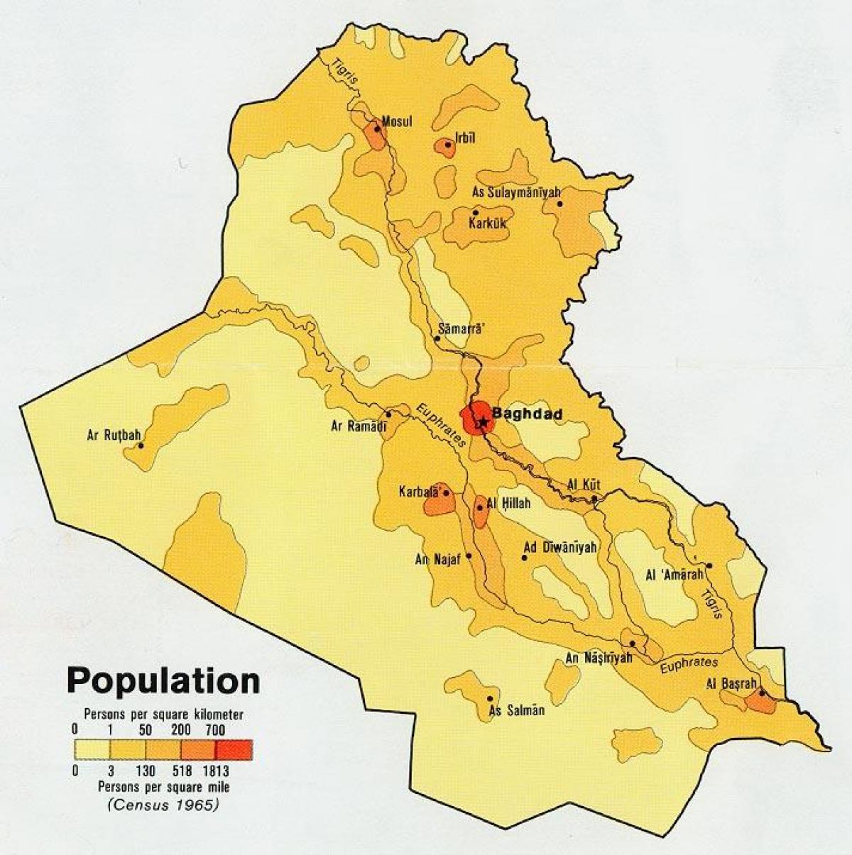 지도의 인구 이라크