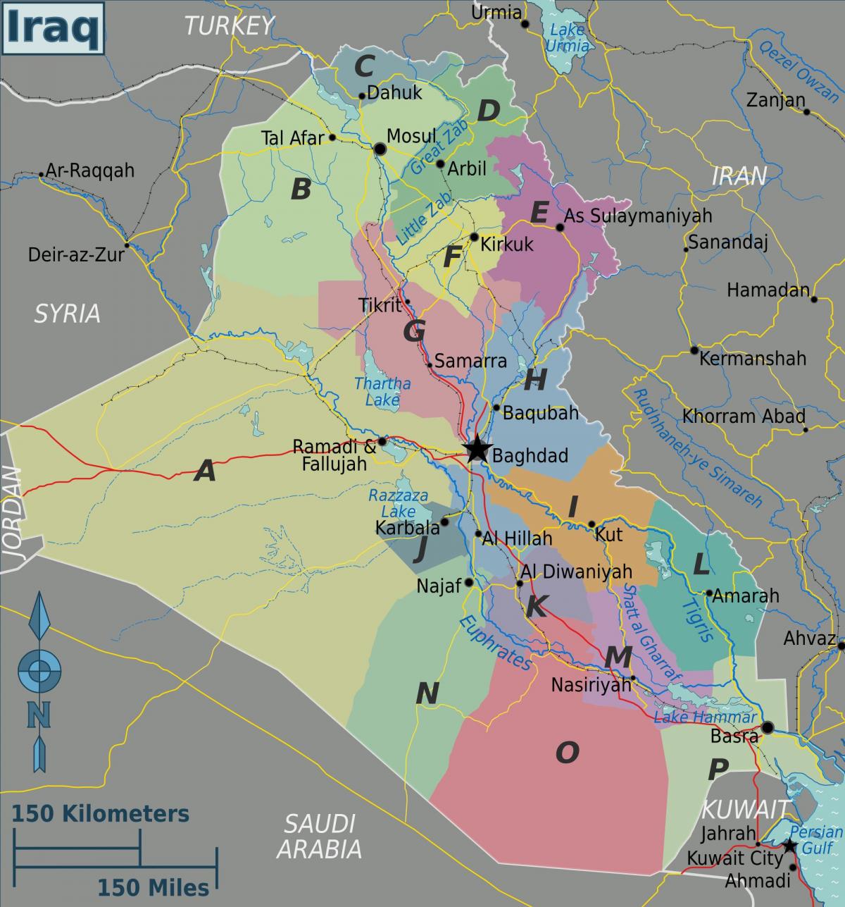 이라크의 지도 영역